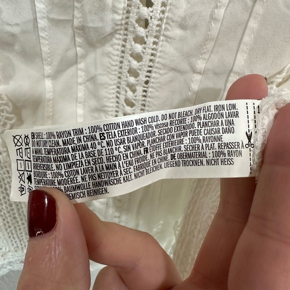 Forever 21 white lace crop top small - Picture 5 of 7
